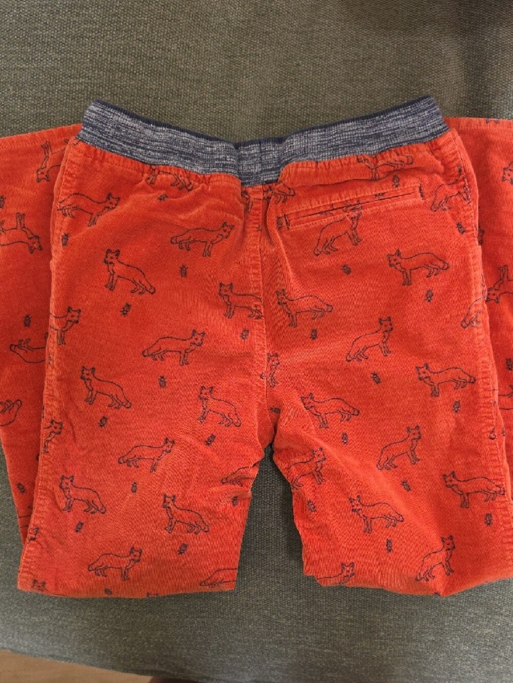 Orange Fox Print Pull-On Lined Pants - Picture 6 of 9